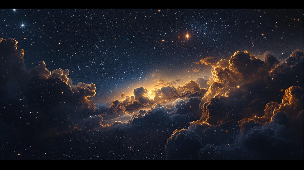 ai入口 - 璀璨星空背景，闪亮的天狼星照耀夜空